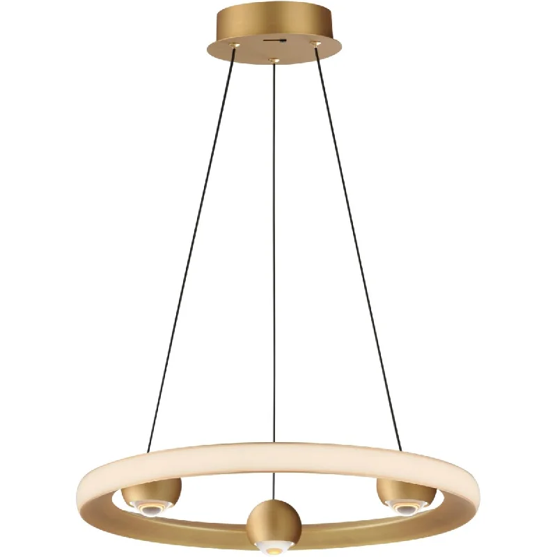 Industrial Task Lighting for Precision WorkstationsNodes 18 in. LED Pendant Light Selectable CCT Gold finish Industrial Task Lighting for Precision WorkstationsNodes 18 in. LED Pendant Light Selectable CCT Gold finish