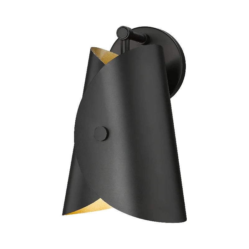Contemporary track lighting in black finishSalone 1-Light Wall Sconce