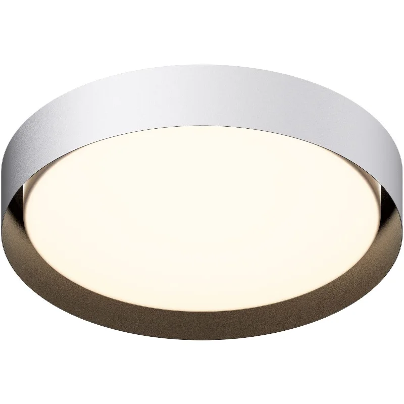 Waterproof Industrial Lighting for Wet AreasEcho 24 in. LED Flush Mount Light, Selectable CCT White Finish with Black interior Waterproof Industrial Lighting for Wet AreasEcho 24 in. LED Flush Mount Light, Selectable CCT White Finish with Black interior