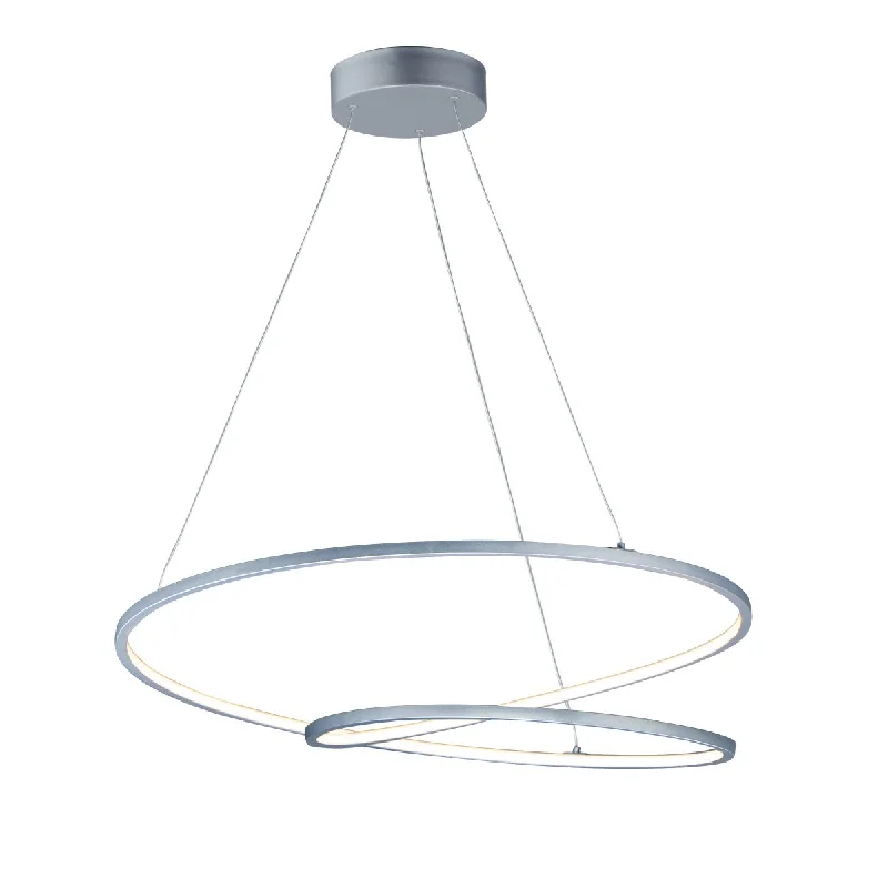Energy - Efficient Industrial Lighting for Cost - SavingsCycle 32 in. LED Pendant Light Silver finish