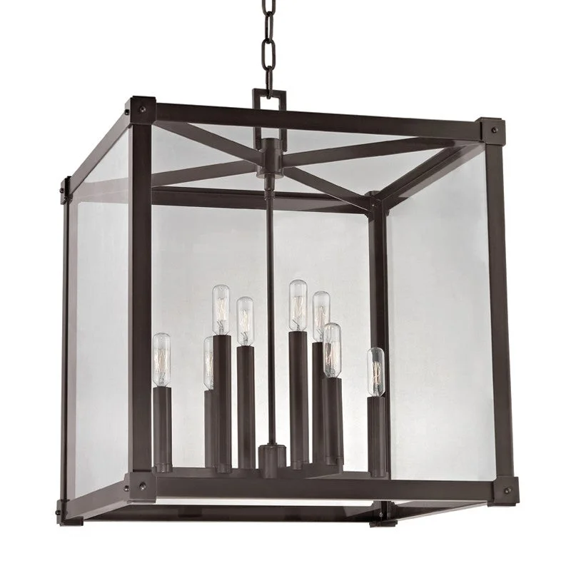 Industrial Area Lighting for Large Open SpacesForsyth Eight Light Pendant