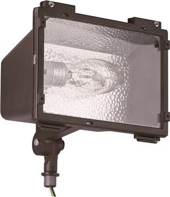 Rustic track lighting for farmhouse decorMonument Floodlight With Adjustable Knuckle Aluminum Housing Bronze 1 100-Watt Metal Halide Lamp (Included)