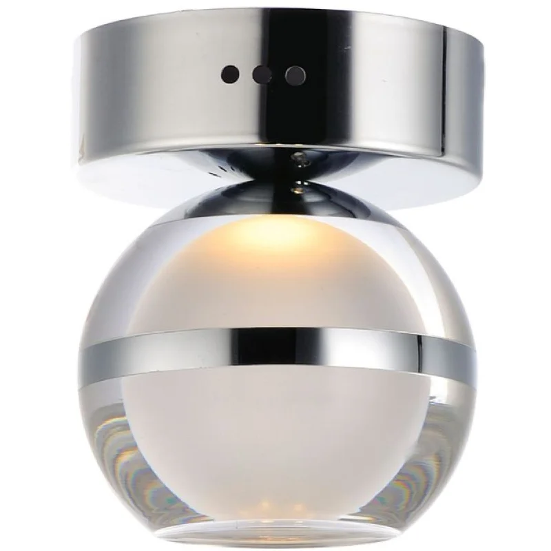 Industrial Lighting for Electronics ManufacturingSwank 6 in. LED Semi Flush Mount Light Chrome finish Industrial Lighting for Electronics ManufacturingSwank 6 in. LED Semi Flush Mount Light Chrome finish
