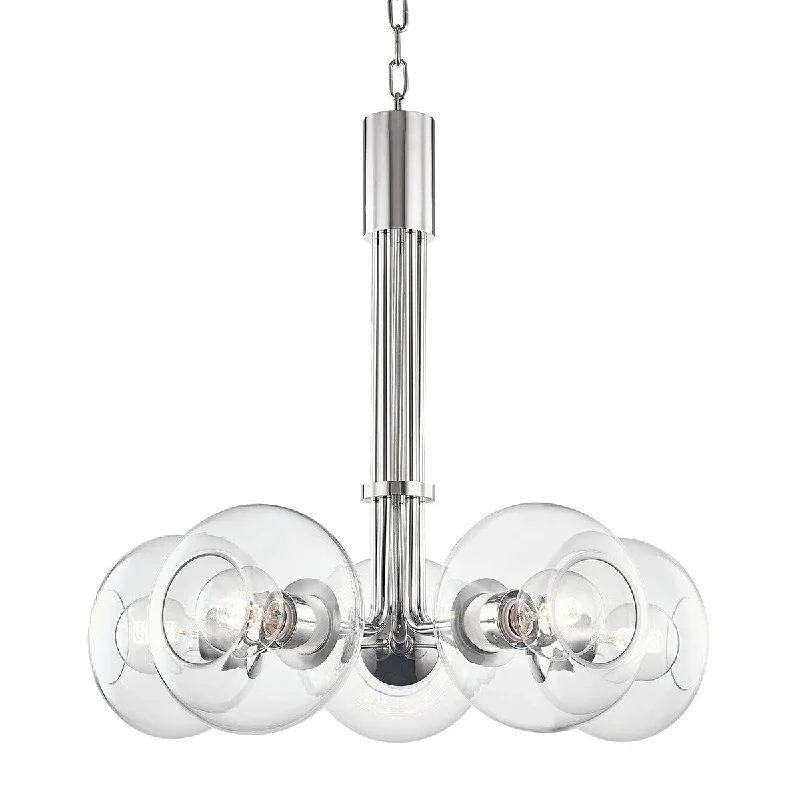 Industrial Flood Lighting for Outdoor Loading DocksMargot Five Light Chandelier