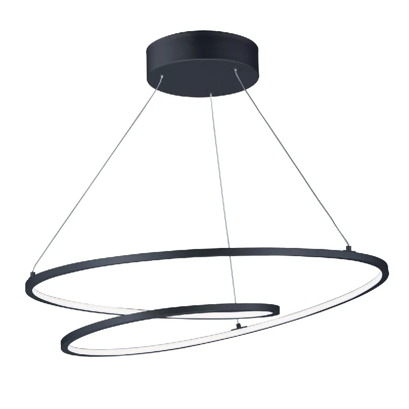 Industrial Lighting for Printing Press FacilitiesCycle 25 in. LED Pendant Light Black finish Industrial Lighting for Printing Press FacilitiesCycle 25 in. LED Pendant Light Black finish