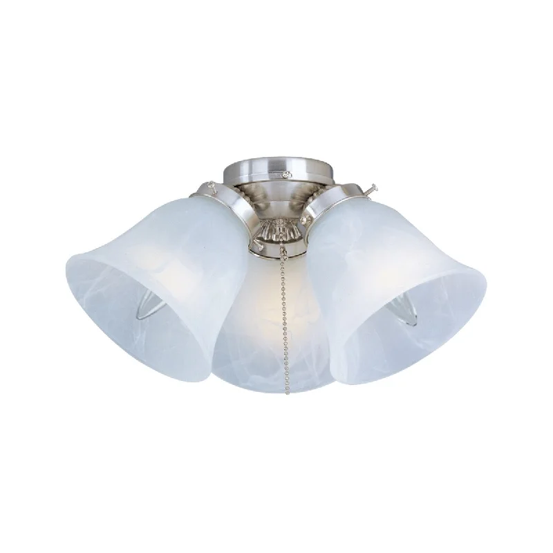 Industrial Area Lighting for Large Open Spaces3 Lights E12 Ceiling Fan Light Kit, Nickel Finish Industrial Area Lighting for Large Open Spaces3 Lights E12 Ceiling Fan Light Kit, Nickel Finish