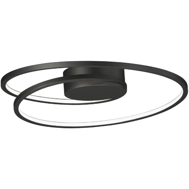 Industrial Lighting for Woodworking FactoriesCycle 18 in. LED Flush Mount Light Black Finish