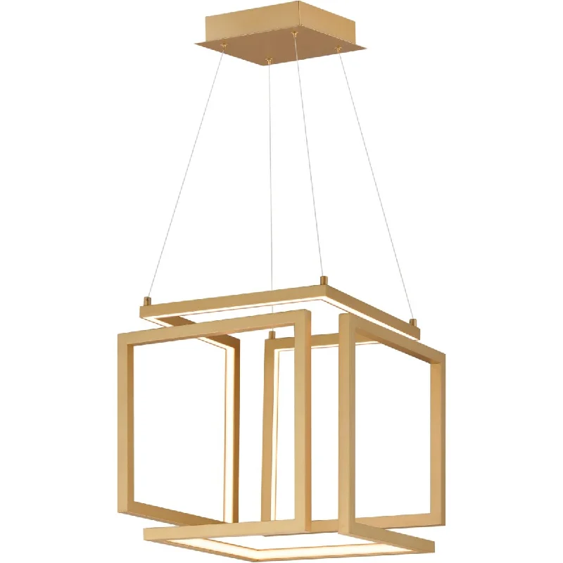 Industrial Lighting for Metal Fabrication ShopsPenrose 16 in. LED Pendant Light Gold finish