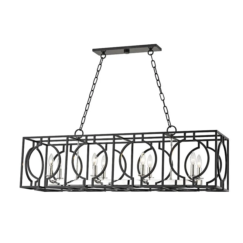 Low - Bay Industrial Lighting Fixtures for Small FactoriesOctavio Eight Light Island Pendant