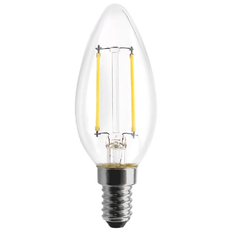 Industrial Lighting for Textile Mills4.5 Watt - B11 LED - Clear - 350 Lumens - 3000K - European base - 120 Volt -  6 Pack