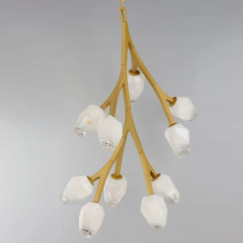 Low - Bay Industrial Lighting Fixtures for Small FactoriesBlossom 25 in. 10 Lights LED Pendant Light Brass Finish