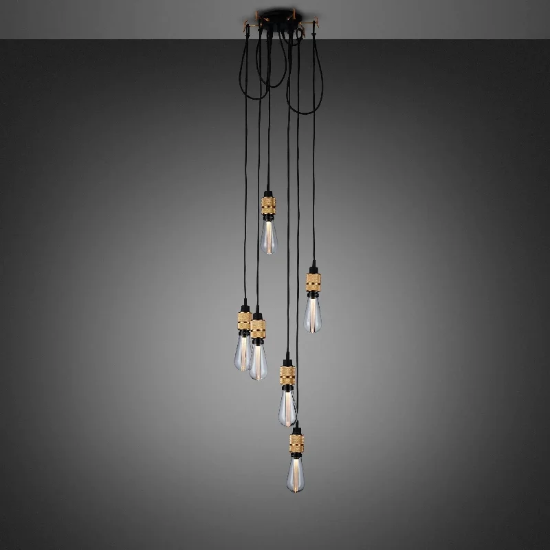 Track lighting with a brushed nickel finishHooked 6.0 Multi-Light Pendant - Nude