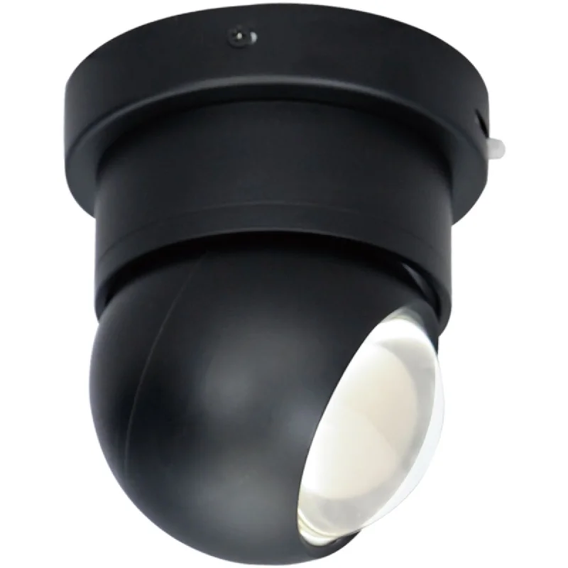Dimmable Industrial Lighting for Ambiance ControlNodes 6 in. LED Flush Mount Light Selectable CCT Black Finish