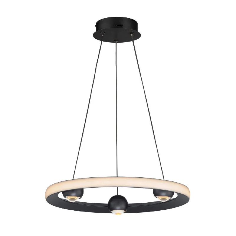 Industrial Pendant Lighting for Machine ShopsNodes 18 in. LED Pendant Light Selectable CCT Black finish Industrial Pendant Lighting for Machine ShopsNodes 18 in. LED Pendant Light Selectable CCT Black finish