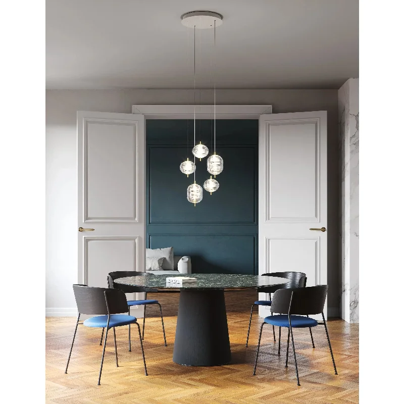 Adjustable track lighting for living rooms5 Light Jefferson Mini and Small - Cluster Composition