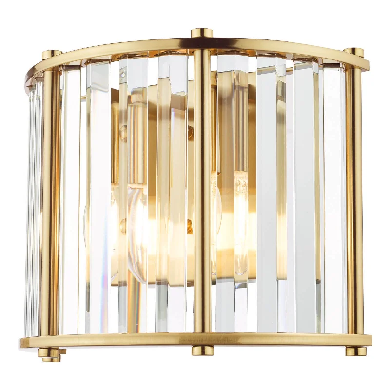 Outdoor - rated track lighting for patiosmodern minimalist wall lamps for contemporary living roomsKiran 2Lt Crystal Wall Light - Natural Brass / Satin Black Outdoor - rated track lighting for patiosmodern minimalist wall lamps for contemporary living roomsKiran 2Lt Crystal Wall Light - Natural Brass / Satin Black