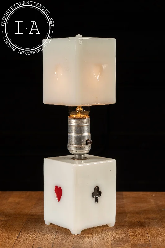 Explosion - Proof Industrial Lighting for Hazardous LocationsAntique Milk Glass Playing Card Accent Lamp Explosion - Proof Industrial Lighting for Hazardous LocationsAntique Milk Glass Playing Card Accent Lamp