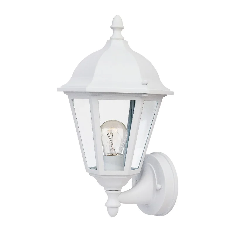 Industrial Exit Sign Lighting for Quick EvacuationWestlake 15 in. upward Outdoor Wall Light White Finish Industrial Exit Sign Lighting for Quick EvacuationWestlake 15 in. upward Outdoor Wall Light White Finish