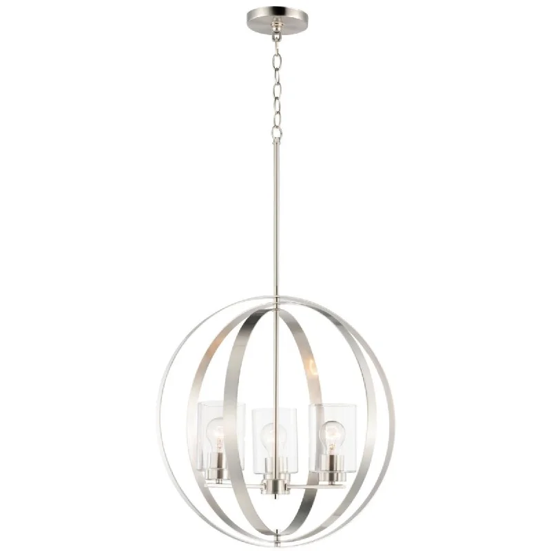Industrial Pendant Lighting for Machine ShopsSentinel 21 in. 3 Lights Pendant Light Satin Nickel Finish Industrial Pendant Lighting for Machine ShopsSentinel 21 in. 3 Lights Pendant Light Satin Nickel Finish