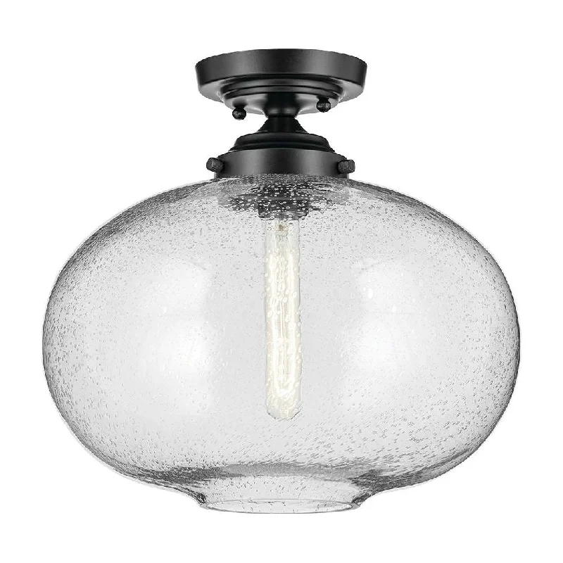 Track lighting with frosted glass shadesAvery 14.5" 1-Light Flush Mount