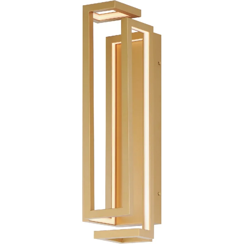 Industrial Pendant Lighting for Machine ShopsPenrose 24 in. LED Wall Light Gold finish