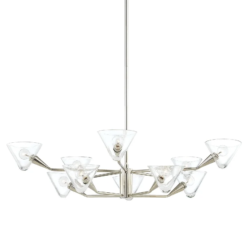 Industrial Ceiling - Mounted Lighting for Assembly PlantsIsabella Ten Light Chandelier