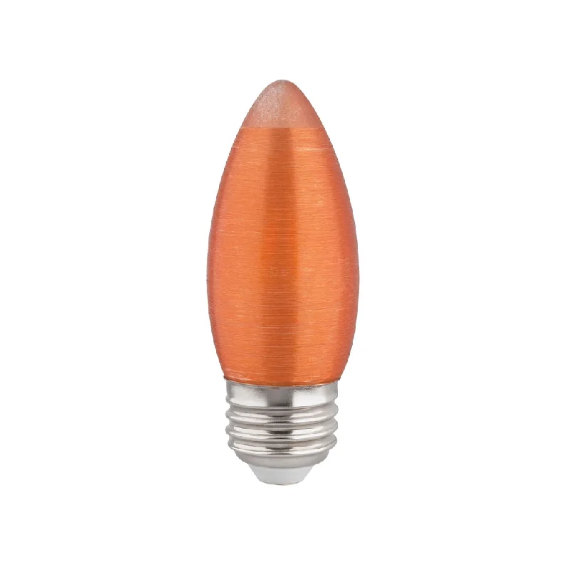 Industrial Lighting for Textile Mills2 Watt C11 LED - Satin Spun - Amber - Medium base - 2100K - 100 Lumens - 120 Volt - 6 Pack Industrial Lighting for Textile Mills2 Watt C11 LED - Satin Spun - Amber - Medium base - 2100K - 100 Lumens - 120 Volt - 6 Pack