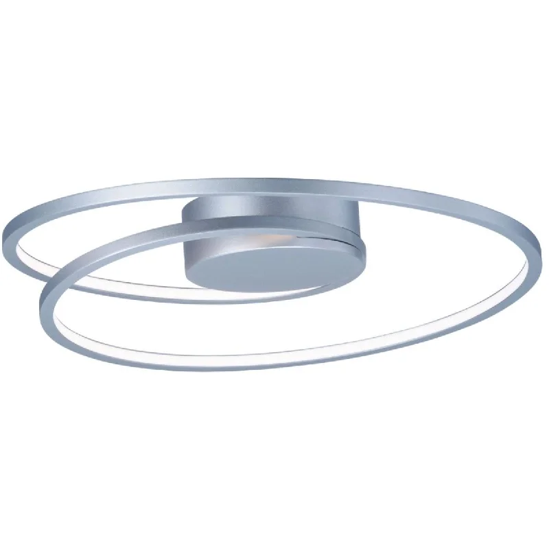 High - Bay LED Industrial Lighting for WarehousesCycle 18 in. LED Flush Mount Light Silver Finish