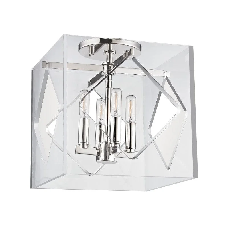Industrial Lighting for Furniture FactoriesTravis Four Light Flush Mount