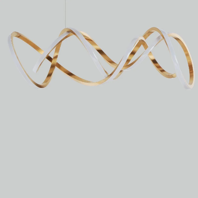 Industrial Lighting for Metal Fabrication ShopsSignature 38 in. LED Pendant Light Gold Finish