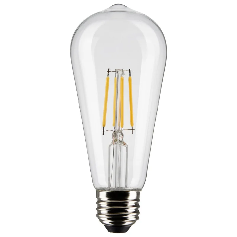 Industrial Lighting for Electronics Manufacturing5 Watt ST19 LED - Clear - Medium base - 90 CRI - 3000K - 120 Volt -  6 Pack