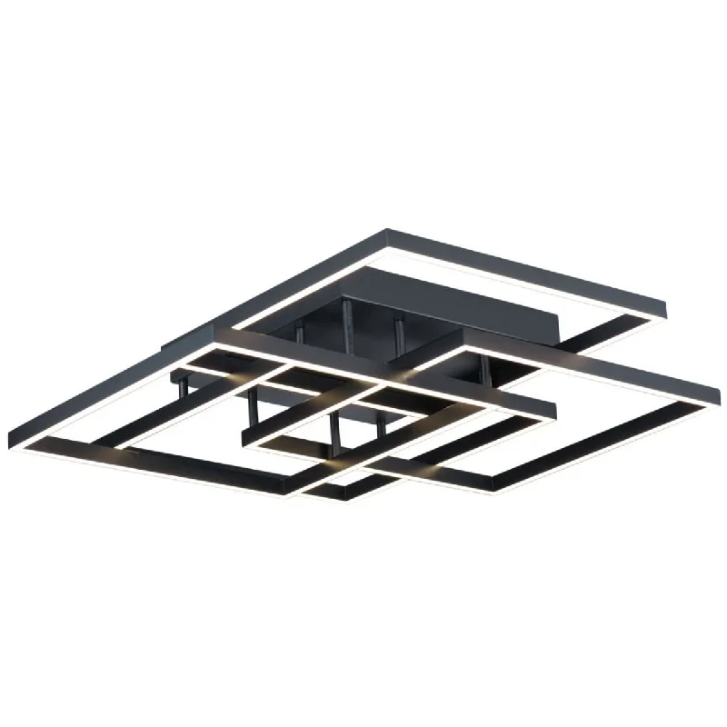 Industrial Lighting for Automotive Manufacturing PlantsTraverse 31 in. LED Flush Mount Light Black Finish