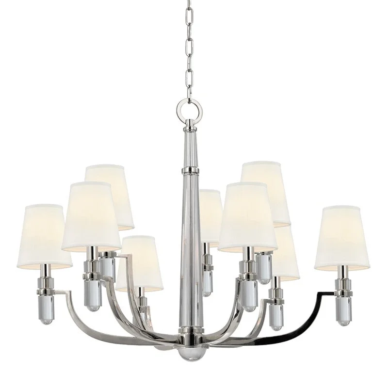 Industrial Lighting for Pharmaceutical ManufacturingDayton Nine Light Chandelier
