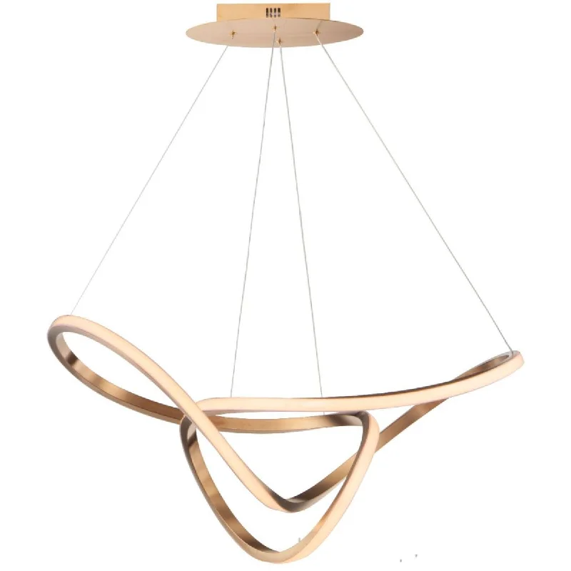 Energy - Efficient Industrial Lighting for Cost - SavingsPerpetual 32 in. LED Pendant Light Gold finish