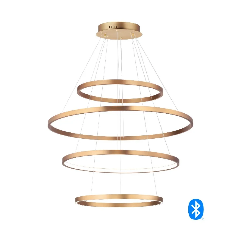 Waterproof Industrial Lighting for Wet AreasGroove 40 in. 4 Lights LED Pendant Light Selectable CCT Gold Finish Waterproof Industrial Lighting for Wet AreasGroove 40 in. 4 Lights LED Pendant Light Selectable CCT Gold Finish