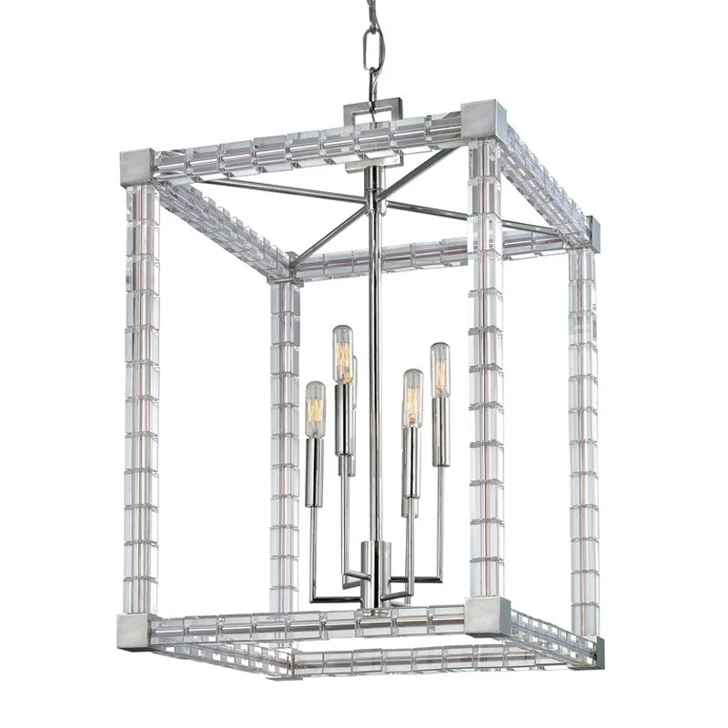 Industrial Lighting for Printing Press FacilitiesAlpine Six Light Chandelier