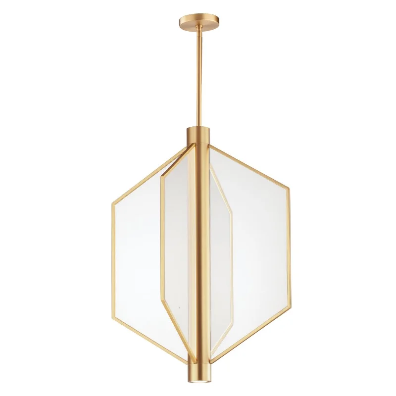 Industrial Lighting for Chemical PlantsTelstar 22 in. 4 Lights LED Pendant Light Brass Finish