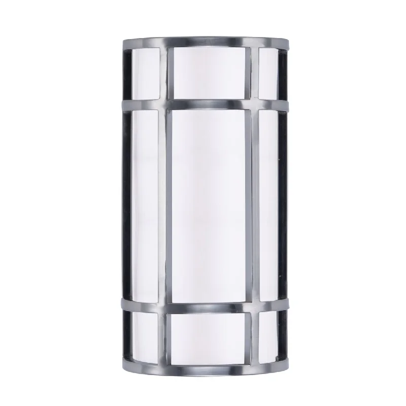 Industrial Lighting for Metal Fabrication ShopsMoon Ray 12 in. LED Outdoor Wall Sconce 1100 Lumens Satin Nickel Industrial Lighting for Metal Fabrication ShopsMoon Ray 12 in. LED Outdoor Wall Sconce 1100 Lumens Satin Nickel