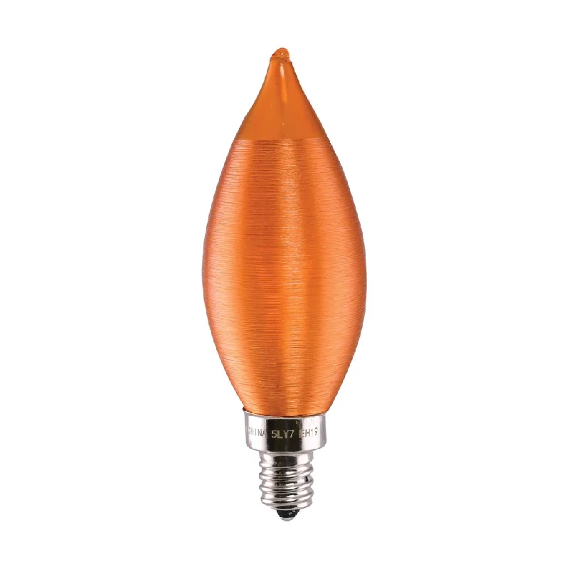 Color - Tunable Industrial Lighting for Special Applications2 Watt CA11 LED - Satin Spun Amber - Candelabra base - 2100K - 120 Volt - Carded - 12 Pack Color - Tunable Industrial Lighting for Special Applications2 Watt CA11 LED - Satin Spun Amber - Candelabra base - 2100K - 120 Volt - Carded - 12 Pack