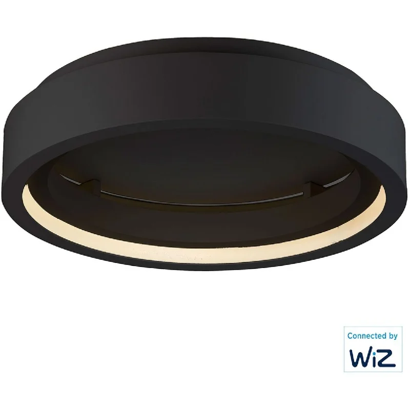 Adjustable Industrial Lighting for Flexible IlluminationIcorona Wiz 23 in. Smart LED Flush Mount Light RGBW Black Finish