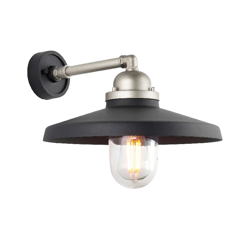 Track lighting with a minimalist track designvictorian style wall lamps with intricate metalwork for traditional entrywaysPiper Outdoor Wall Light -  Matt Black Brushed Silver