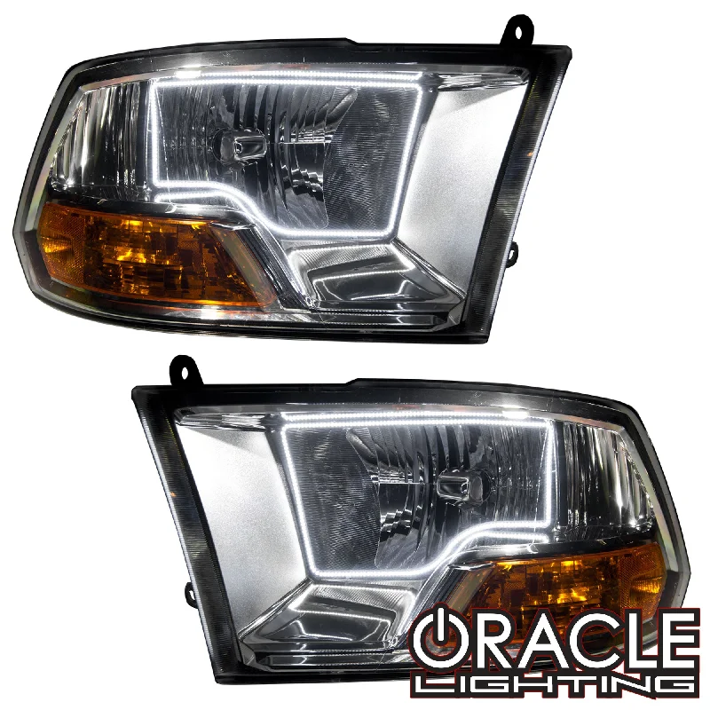 Waterproof track lighting for bathroomsORACLE Lighting 2009-2012 Ram Non-Sport Pre-Assembled Halo Headlights - Chrome Housing