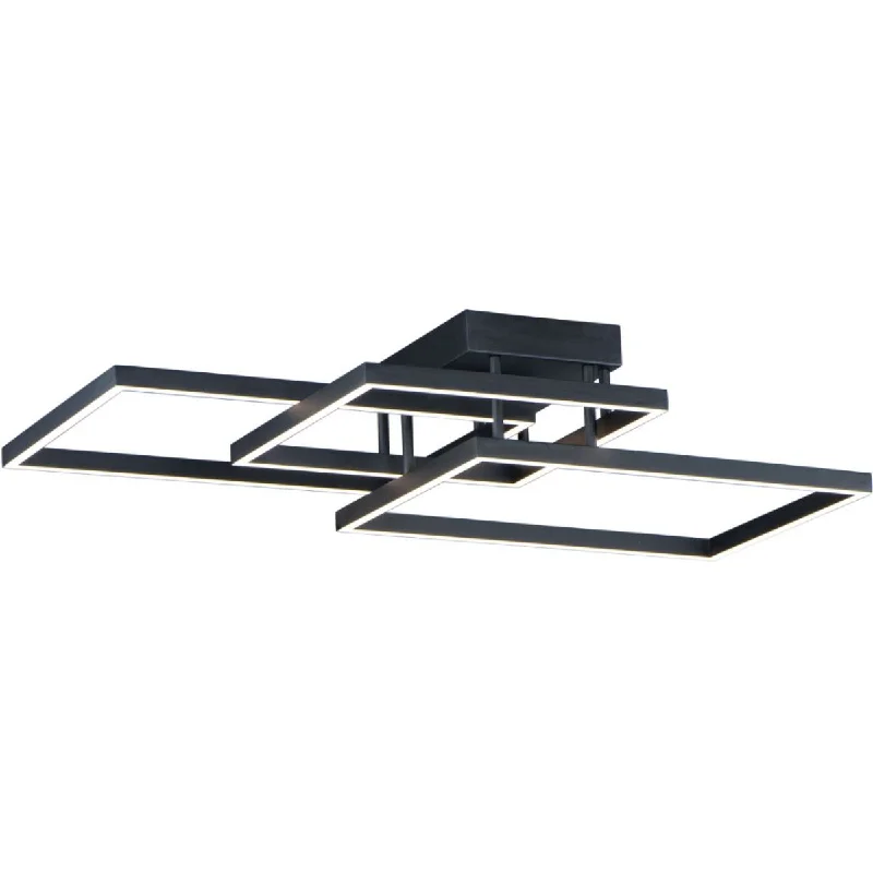 Industrial Task Lighting for Precision WorkstationsTraverse 36 in. LED Flush Mount Light Black Finish