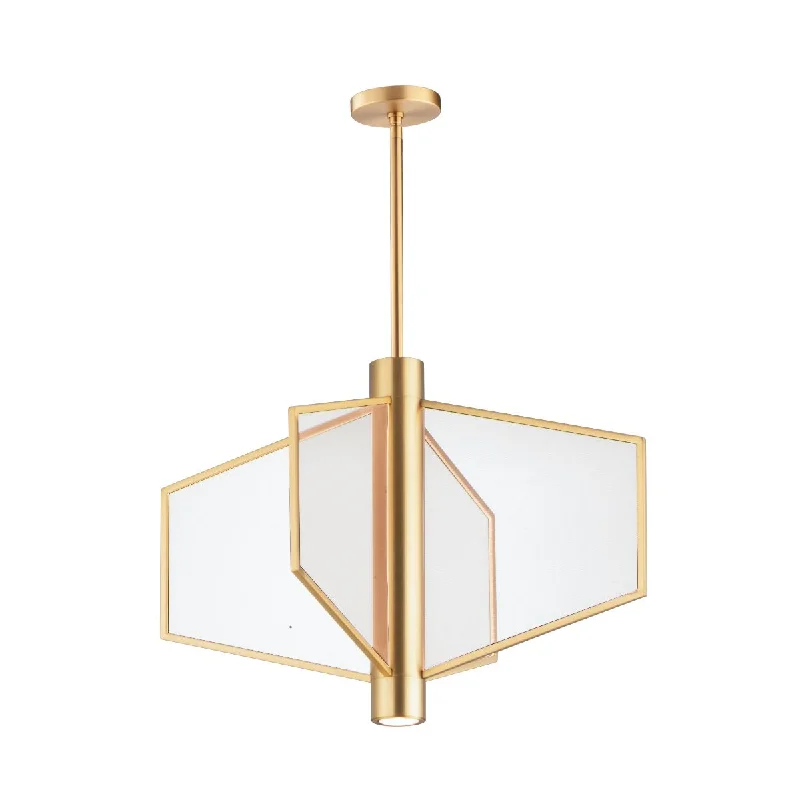 Industrial Flood Lighting for Outdoor Loading DocksTelstar 26 in. 4 Lights LED Pendant Light Brass Finish