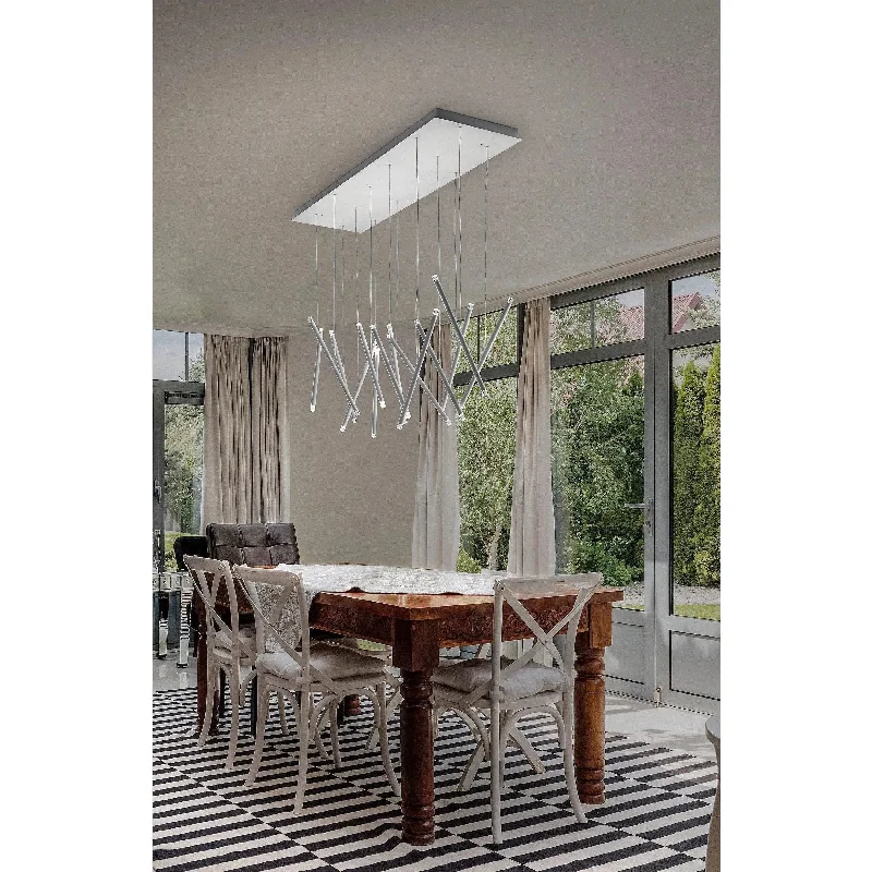 Outdoor - rated track lighting for patiosA-Tube Nano Duo 14-Light Rectangular Pendant