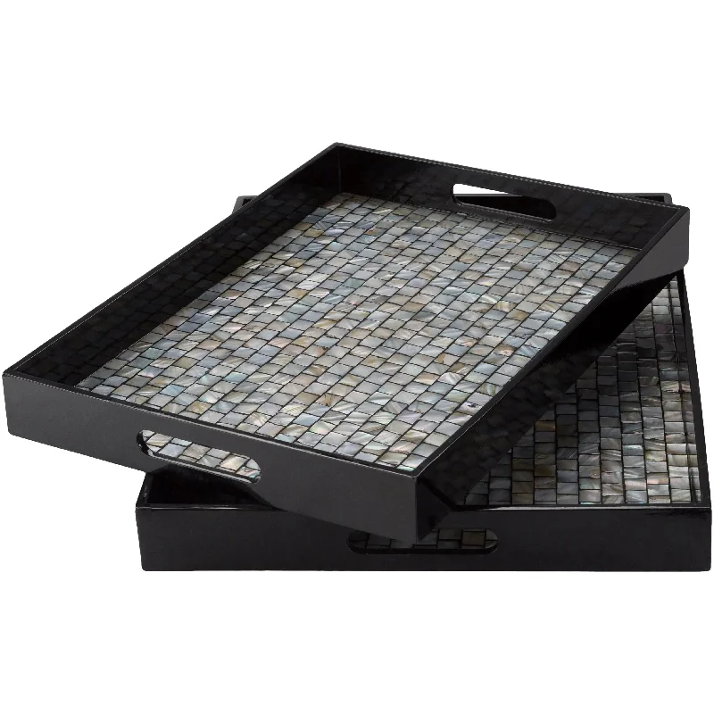 Track lighting with clear glass shadesAlessandra Decorative Tray