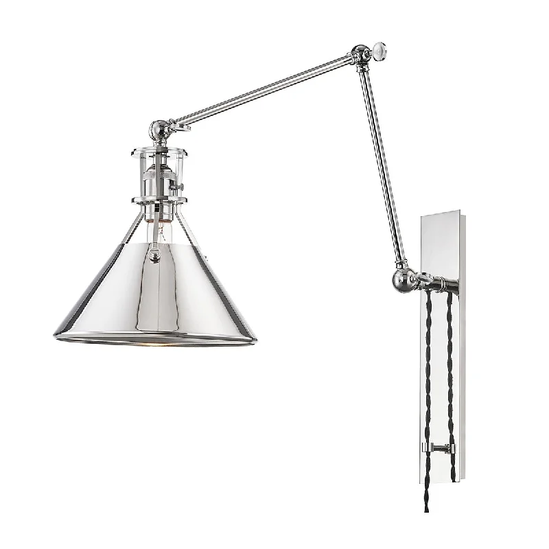 Industrial Lighting for Chemical PlantsMetal No. 2 One Light Swing Arm Wall Sconce