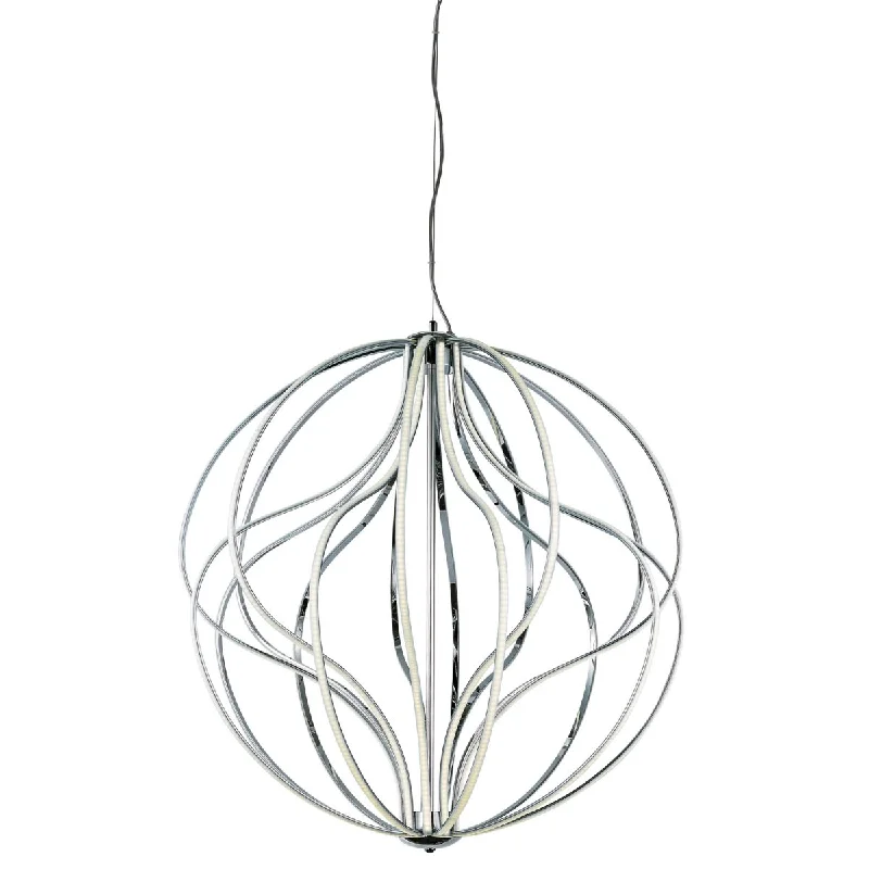 Industrial Area Lighting for Large Open SpacesAura 31 in. LED Pendant Light Chrome finish Industrial Area Lighting for Large Open SpacesAura 31 in. LED Pendant Light Chrome finish