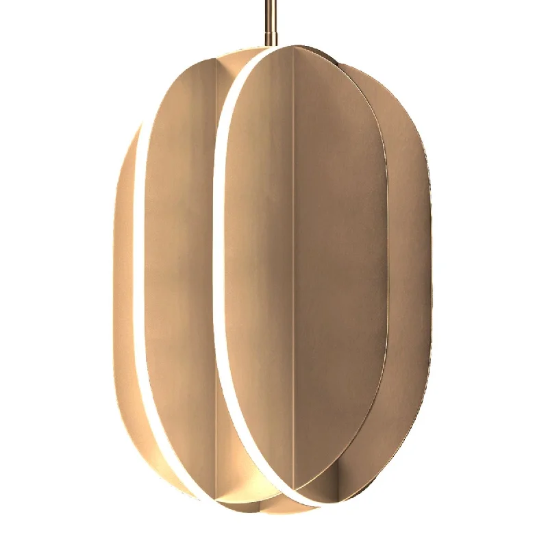 Industrial Pendant Lighting for Machine ShopsInterval 10 in. LED Pendant Light Satin Brass Finish Industrial Pendant Lighting for Machine ShopsInterval 10 in. LED Pendant Light Satin Brass Finish