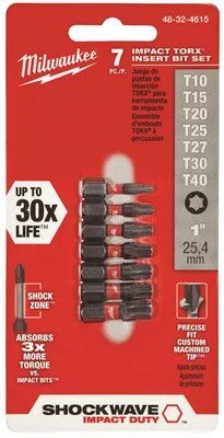 Track lighting with motion - sensor capabilitiesMilwaukee Shockwave 7 Piece Torx 1 Inch  Insert Bit Set